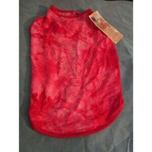 NWT East Side Collection Peace of my Heart Pink Tank Dog Puppy Shirt Medium